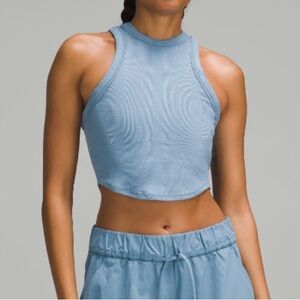 lululemon athletica Hold Tight Cropped Tank in Utility Blue
